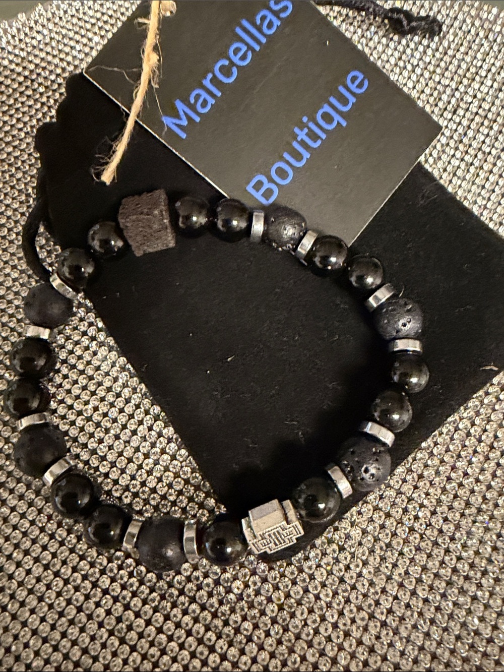 Unisex lava & Hemitate Beaded  Stone Bracelet 🆕
